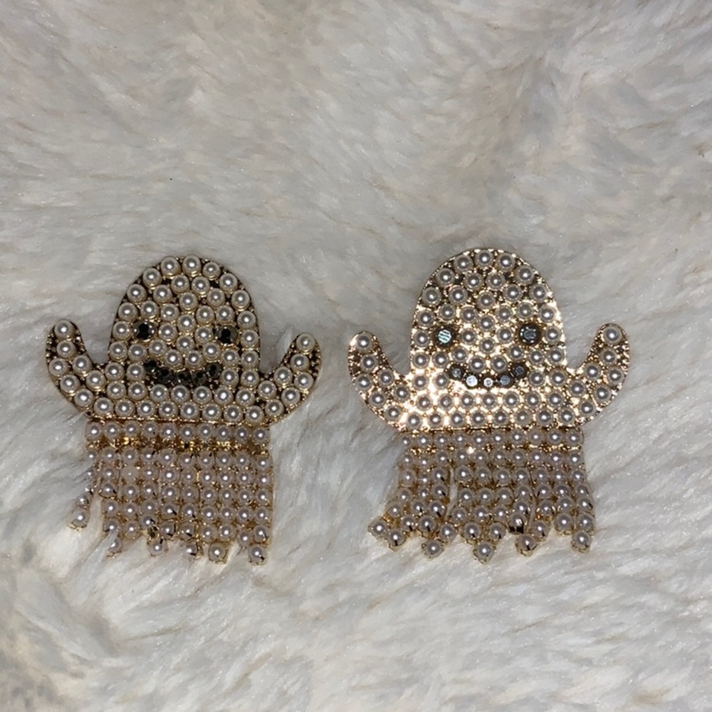 Ghost bauble earrings NWOT